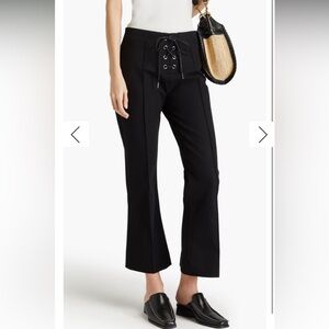 Black Lace-Up Women's Pants